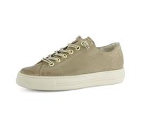 Paul Green Sneaker 4081 Damen - Schnürer mit Plateausohle und Strass, Beige Größe 37,5 (4,5 UK)
