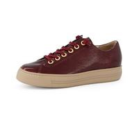 Paul Green Schnürschuhe Low-Top Damen Leder Rot Lack Größe 41 EU