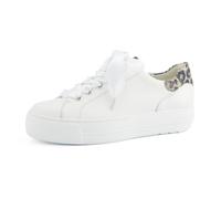 Plateausneaker PAUL GREEN "Paul Green Sneaker Leder", Damen, Gr. 40,5, weiß (weiß kombi), Leder, Schuhe Plateausneaker (32911550-40,5) weiß kombi