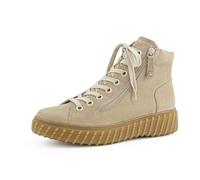 Paul Green Damen, Frauen Low-Top Sneaker,Warm gefüttert,Sportschuhe,Freizeitschuhe,Turnschuhe,Laufschuhe,schnürschuhe,Beige (Nubuk/Almond),37.5 EU / 4.5 UK