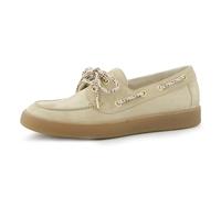 Paul Green Schuhe beige Mokassin im Bootsschuh Stil 1185 für Damen, beige, Größe 39 EU / 6 UK