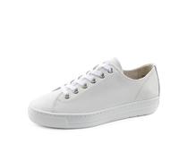 Paul Green Damen Low-Top Sneaker Glattleder Strass Weiß Größe 42
