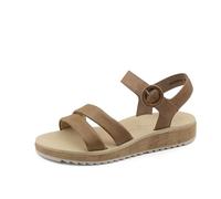 Paul Green Damen Sandale SUPER Soft, Riemchensandale, flach, bequem, Mittelbraun (Cuoio) 39 EU