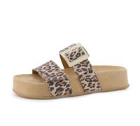 Pantolette PAUL GREEN "Paul Green Pantoletten Leder", Damen, Gr. 38, leopard, Leder, Schuhe Pantolette (65243258-38) leopard
