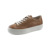 Paul Green Damen SUPER Soft Pauls, Frauen Low-Top Sneaker,Turnschuhe,Laufschuhe,schnürschuhe,schnürer,Plateausohle,Mittelbraun (Cuoio),40.5 EU / 7 UK