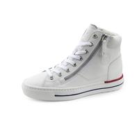 Sneaker PAUL GREEN Gr. 42, weiß Damen Schuhe Plateaustiefeletten mit Schnürung und Reißverschluss (33981753-42)