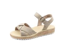 Paul Green Damen, Frauen Sandaletten,Sommersandalen,bequem,flach,Sommerschuhe,Freizeitschuhe,offene Schuhe,Strandschuhe,Beige (JA),37 EU / 4 UK