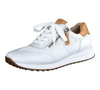 Paul Green Damen Low-Top Sneaker | Frauen Halbschuhe | Weite: F-G (Relax-Weite) | Laufschuhe | sportlich,Weiß/Hellbraun (White.Simba),40.5 EU / 7 UK