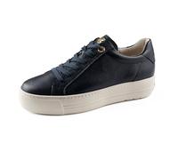 Paul Green Damen Sneaker SUPER Soft Pauls Low-Top Glattleder Schnürer Komfort-EVA-Sohle Blau 40