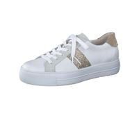 Paul Green Sneaker 5330-06 Damen Plateau Weiß Gold-Glitter Größe 40