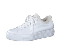 Paul Green Damen Pauls mit Warmfutter, Frauen Low-Top Sneaker,Warm gefüttert,schnürschuhe,Plateausohle,Halbschuhe,Weiß (White),38.5 EU / 5.5 UK