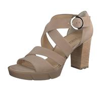 Paul Green Damen Plateau-Sandalette, Frauen Sandaletten,high Heels,Stilettos,offene Absatzschuhe,hoher Absatz,Sommerschuhe,Beige (SISAL),40.5 EU / 7 UK