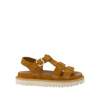 Riemchensandale PAUL GREEN "Paul Green Sandalen Veloursleder", Damen, Gr. 41, braun (caramel), Veloursleder, Schuhe Riemchensandale (30663341-41) caramel