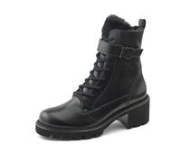 Paul Green Damen Schnürbootie mit Warmfutter, Frauen Schnürstiefeletten,Warm gefüttert,schnürboots,Winterstiefeletten,Schwarz (Black),37 EU / 4 UK