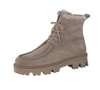 Paul Green Damen Schnürbootie mit Warmfutter, Frauen Schnürstiefeletten,Warm gefüttert,Winterschuhe,Boots,Stiefel,Bootee,Beige (Almond),38.5 EU / 5.5 UK