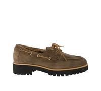 Mokassin PAUL GREEN "Paul Green Halbschuhe Veloursleder", Damen, Gr. 38,5, erde, Veloursleder, casual, Schuhe (28555436-38,5) erde