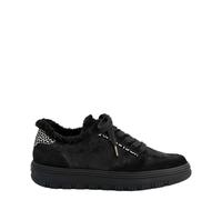 Sneaker PAUL GREEN "Paul Green Sneaker Veloursleder", Damen, Gr. 39, schwarz, Veloursleder, Schuhe Sneaker (60598441-39) schwarz