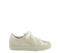 Plateausneaker PAUL GREEN "Paul Green Sneaker Glattleder", Damen, Gr. 38,5, silber metallic, Glattleder, Schuhe Plateausneaker (92582354-38,5) silber metallic