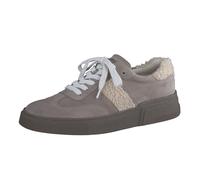 Paul Green Damen Sneaker mit Wechselfußbett, Frauen Low-Top Sneaker,schnürer,Plateausohle,Halbschuhe,straßenschuhe,Grau (Stone/Biscuit),38 EU / 5 UK