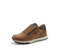 Paul Green Damen Sneaker mit Wechselfußbett, Frauen Low-Top Sneaker,straßenschuhe,Strassenschuhe,Sportschuhe,Mittelbraun (Cuoio/Black),38 EU / 5 UK