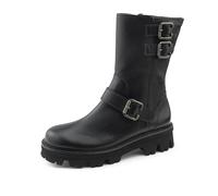 Paul Green Damen Stiefel, Frauen Klassische Stiefel,lederstiefel,reißverschluss,Boots,Winterstiefel,Winterschuhe,Schwarz (Black),37 EU / 4 UK