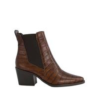 Stiefelette PAUL GREEN "Paul Green Stiefelette Leder/Textil", Damen, Gr. 37,5, cigar, Leder, Textil, Schuhe Stiefelette (34924308-37,5) cigar