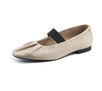 Riemchenballerina PAUL GREEN "Paul Green Ballerinas Glattleder", Damen, Gr. 40, beige, Glattleder, Schuhe Riemchenballerina (73615623-40) beige