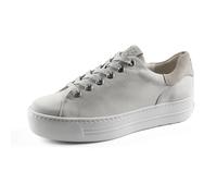 Paul Green Damen SUPER Soft Pauls, Frauen Low-Top Sneaker,schnürschuhe,schnürer,Plateausohle,Halbschuhe,straßenschuhe,Hellgrau (Offwhite/Pearl),42 EU / 8 UK