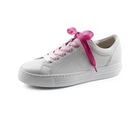 Paul Green Damen SUPER Soft Pauls mit Relax-Weite, Frauen Low-Top Sneaker,Wechselfußbett,Freizeitschuhe,Turnschuhe,Weiß (White/Flamingo),39 EU / 6 UK