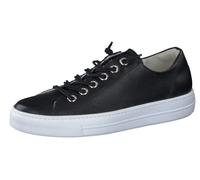 Paul Green Damen SUPER Soft Pauls mit Relax-Weite | Frauen Low-Top Sneaker | Wechselfußbett | Laufschuhe | schnürschuhe | Schwarz (Black/White) | 37.5 EU / 4.5 UK