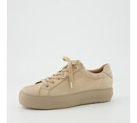 Plateausneaker PAUL GREEN "Paul Green Sneaker Nubukleder", Damen, Gr. 43, beige, Nubukleder, Schuhe Plateausneaker (11273839-43) beige