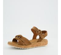 Riemchensandale PAUL GREEN "Paul Green Sandalen Leder", Damen, Gr. 40,5, nut, Leder, Schuhe Riemchensandale (82667621-40,5) nut
