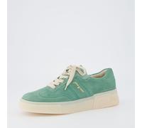 Paul Green Schnürhalbschuh Damen Veloursleder Hellgrün Größe 37,5
