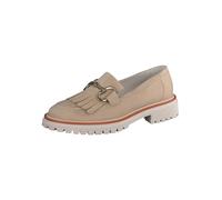 Paul Green Leder-Mokassins in Beige - Größe 40,5 | Damen Schuhe Halbschuhe