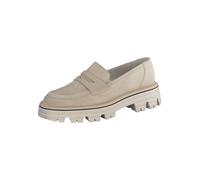 Paul Green Leder-Mokassins in Beige - Größe 40,5 | Damen Schuhe Halbschuhe