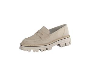 Paul Green Leder-Mokassins in Beige - Größe 40,5 | Damen Schuhe Halbschuhe