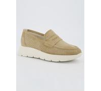 Paul Green Leder-Mokassins in Beige - Größe 41 | Damen Schuhe Halbschuhe