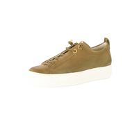 Paul Green Leder-Sneakers in Khaki - Größe 39 | Damen Sneakers