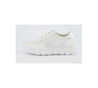 Sneaker PAUL GREEN "Paul Green Sneaker Leder", Damen, Gr. 38,5, silber (weiß, silber), Leder, Schuhe (27062644-38,5) weiß, silber