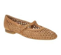 Paul Green Mary Jane Ballerinas braun geflochten 1143 - Größe 40.5