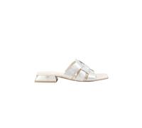 Pantolette PAUL GREEN "Paul Green Pantoletten Veloursleder", Herren, Gr. 38, silber, Veloursleder, Schuhe Pantolette (69741926-38) silber