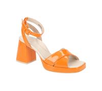 Paul Green Plateau Sandalette orange Kunstlack 6027 - Größe 38.5