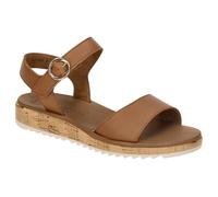 Paul Green Damen, Frauen Sandaletten,offene schuhe,strandschuhe,sommersandalen,bequem,flach,sommerschuhe,Mittelbraun (JA),39 EU / 6 UK