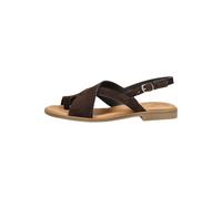 Paul Green Zehentrenner Sandalen braun Kreuz-Riemchen 6216 - Größe 37.5