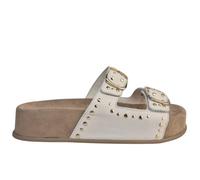 Pantolette PAUL GREEN "Paul Green Pantoletten Lederimitat", Damen, Gr. 40, sanftes weiß, Lederimitat, Schuhe Pantolette (46210139-40) sanftes weiß