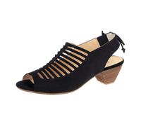 Paul Green Sandaletten dunkelblau Samt Velour 6589 für Damen, blau, Größe 36 EU / 3,5 UK