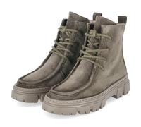 Paul Green Schnürboots Grün - Gr. 36 - Leder und Textil