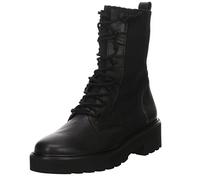 Paul Green Schnürboots Leder-/Textilkombination Uni schwarz geschnürt Stretch reißverschluss