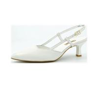 Paul Green Sling Pumps weiß pearl Seidenmatt 7992 für Damen, weiß, Größe 38 EU / 5 UK