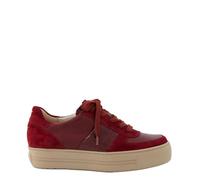 Sneaker PAUL GREEN "Paul Green Sneaker Veloursleder", Damen, Gr. 37,5, rot (rot lack), Veloursleder, Schuhe Sneaker (86036046-37,5) rot lack